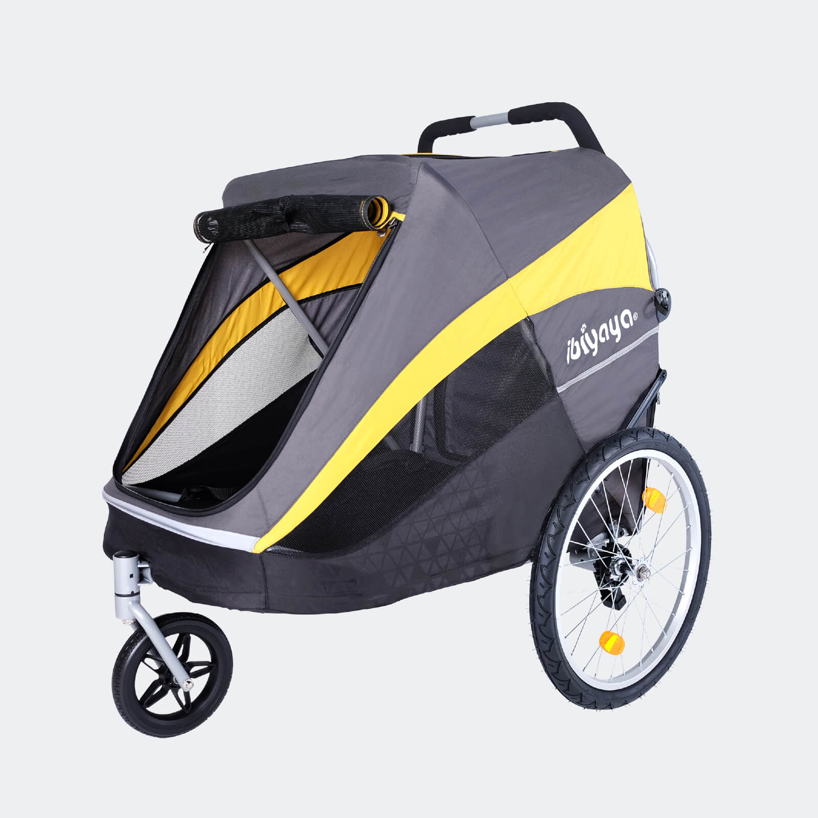 The Hercules Heavy-Duty Pro Pet Stroller Bike Trailer, 3-Wheel Extra-Large Dog Stroller