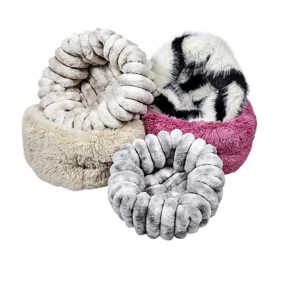 Luxury Calming Faux Fur Dog & Cat Bed – Bowsers Muffy Collection