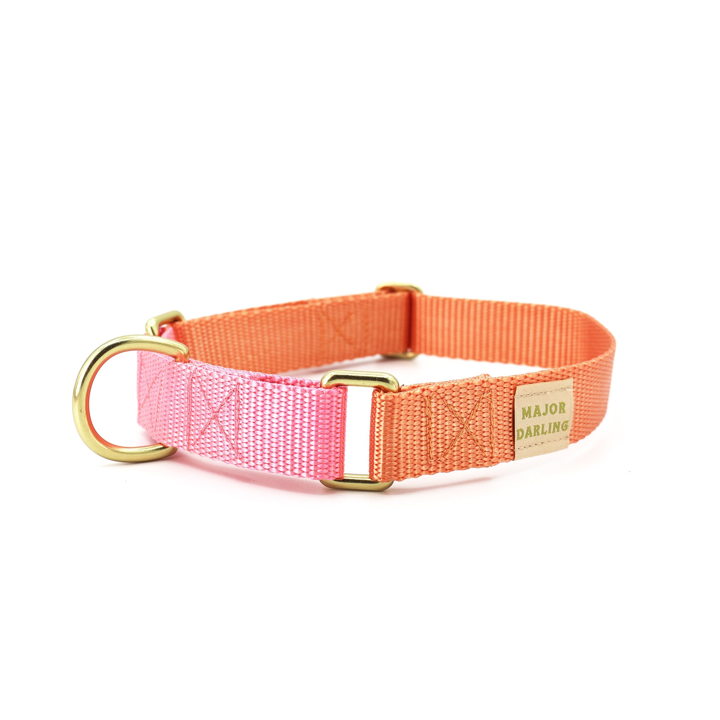 martingale training collar for pullers  | peach + pink