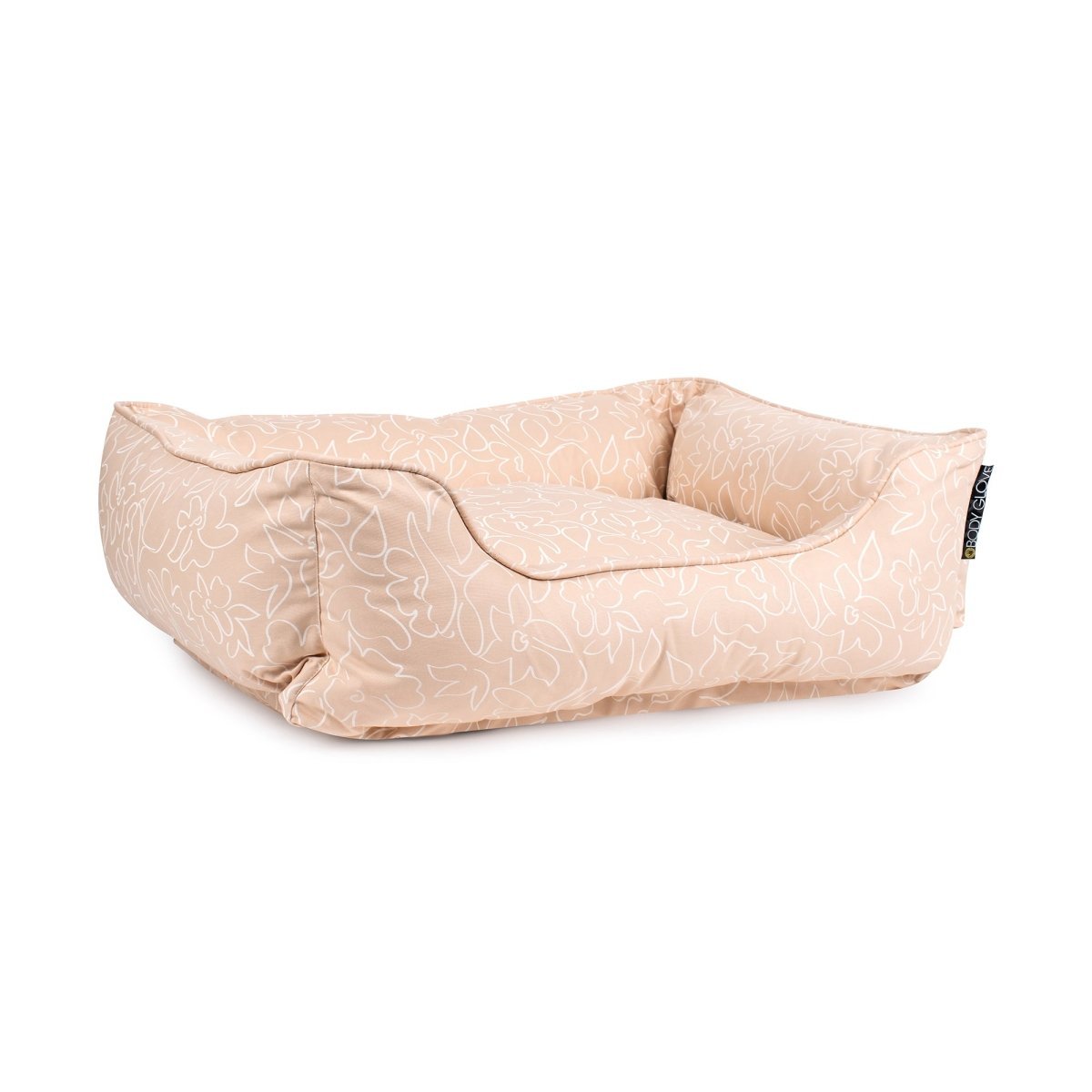 Body glove paintflower dog kuddler bed with removable cotton canvas cover