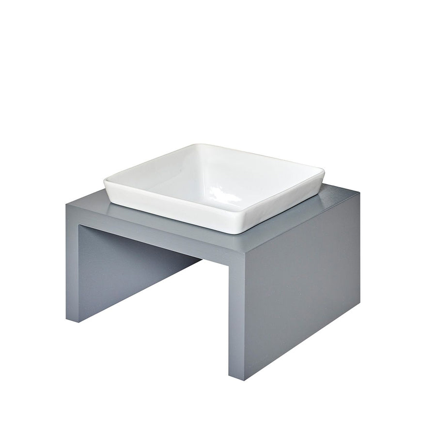 Ceramic Pet Bowls With Wood Stand