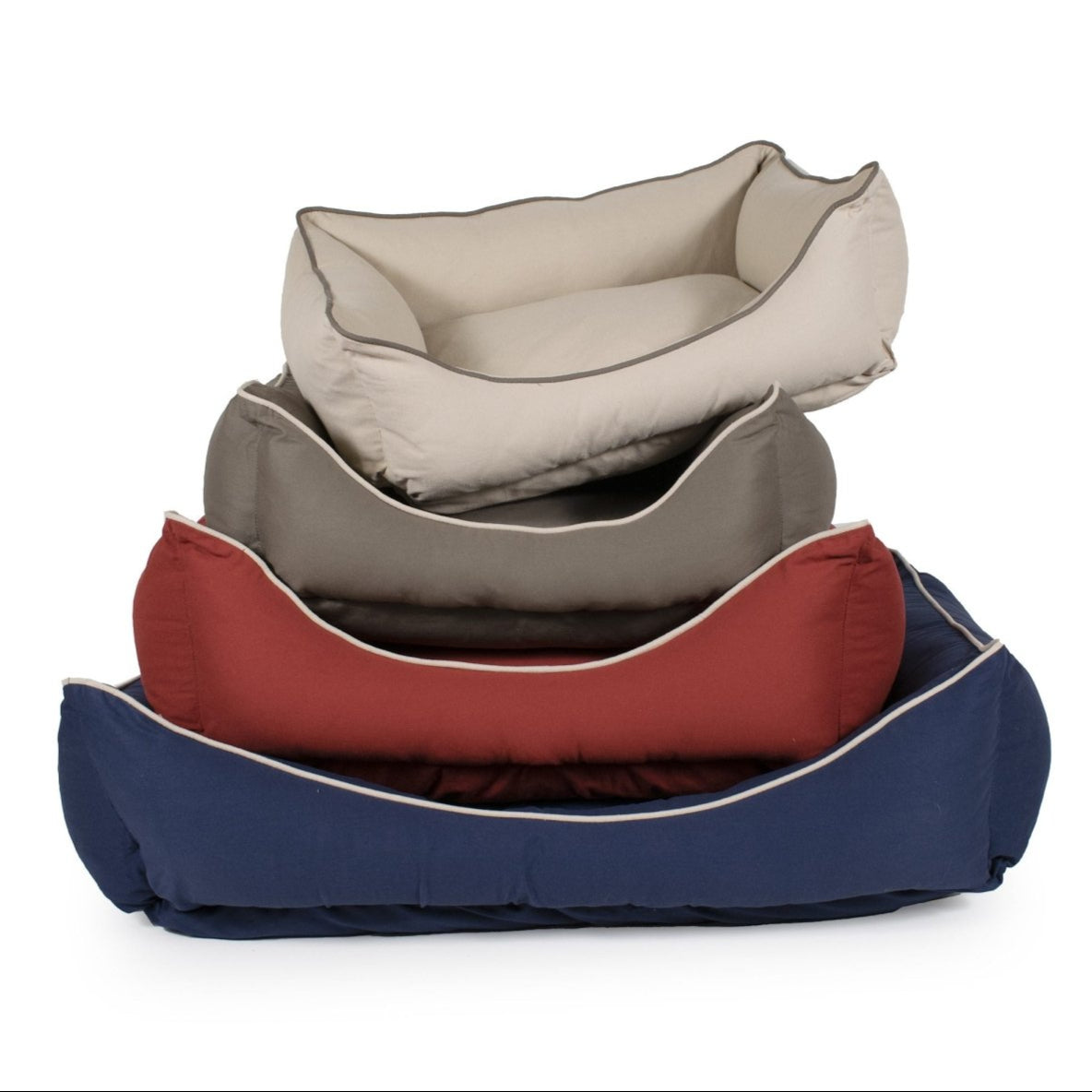 Canvas Dog Bed Kuddle Lounge Comfort Bolster