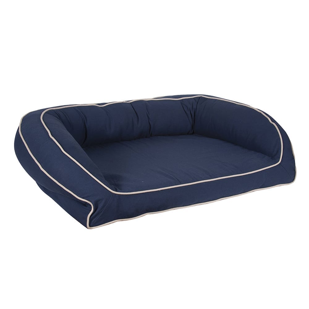 Classic Canvas Bolster Dog Bed With Cotton Cover