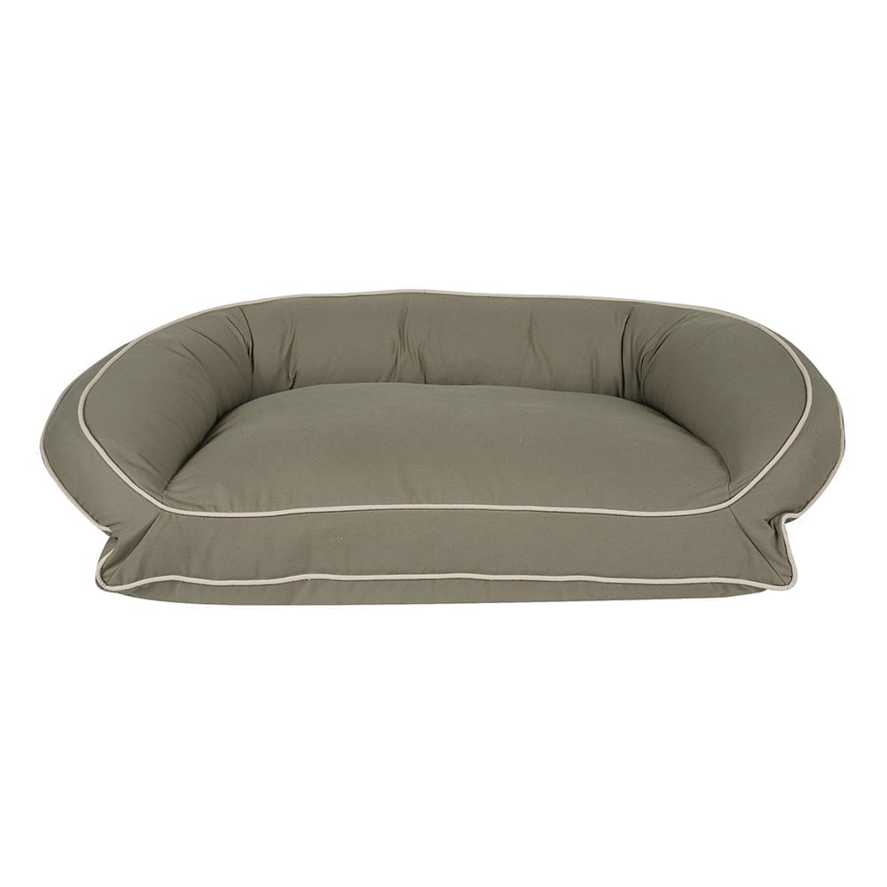 Classic Canvas Bolster Dog Bed With Cotton Cover