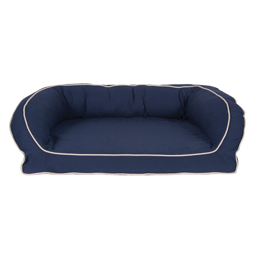Classic Canvas Bolster Dog Bed With Cotton Cover