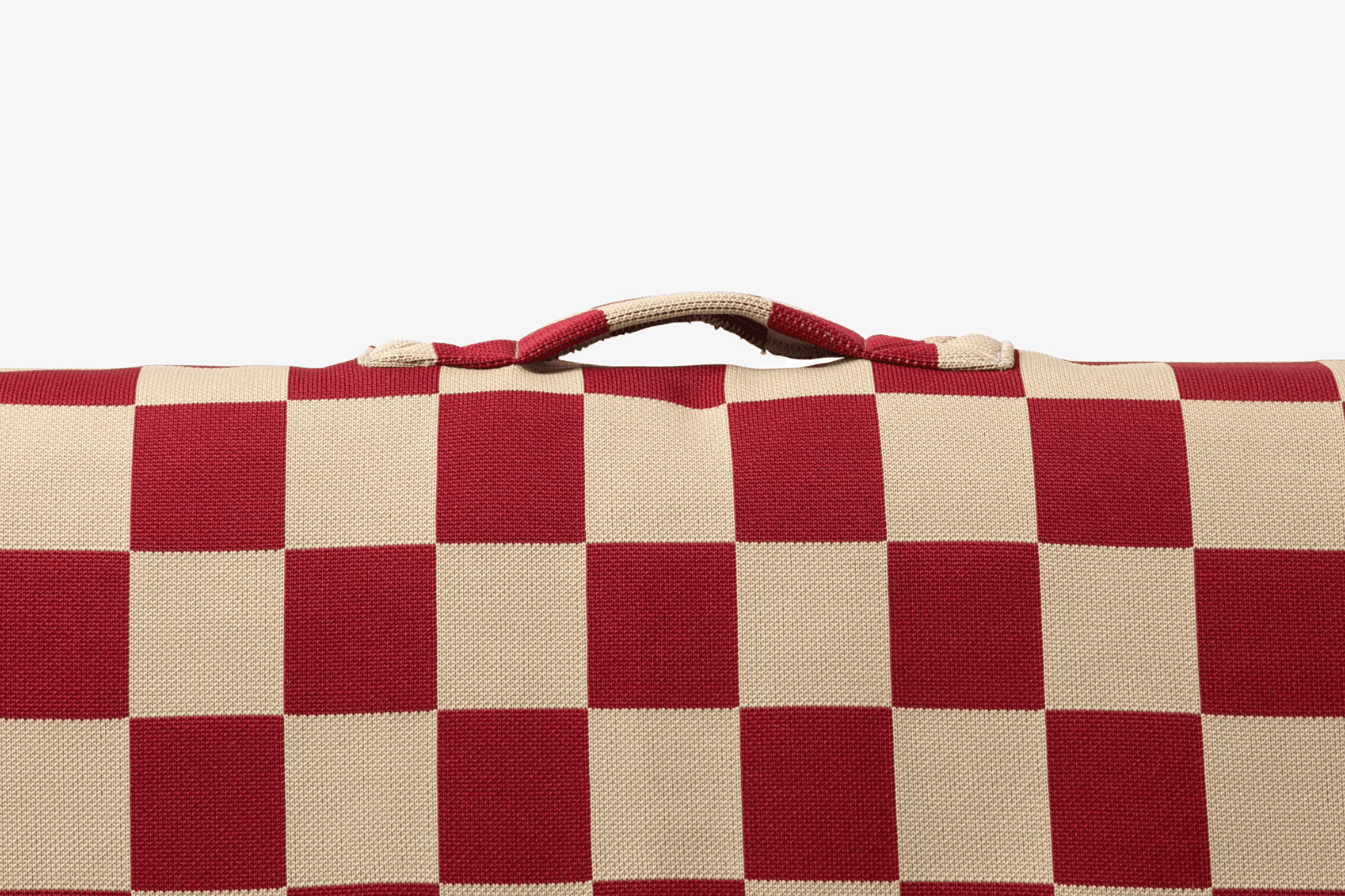 Eco-friendly, Designer Dog Bed with Red Checker Washable Cover