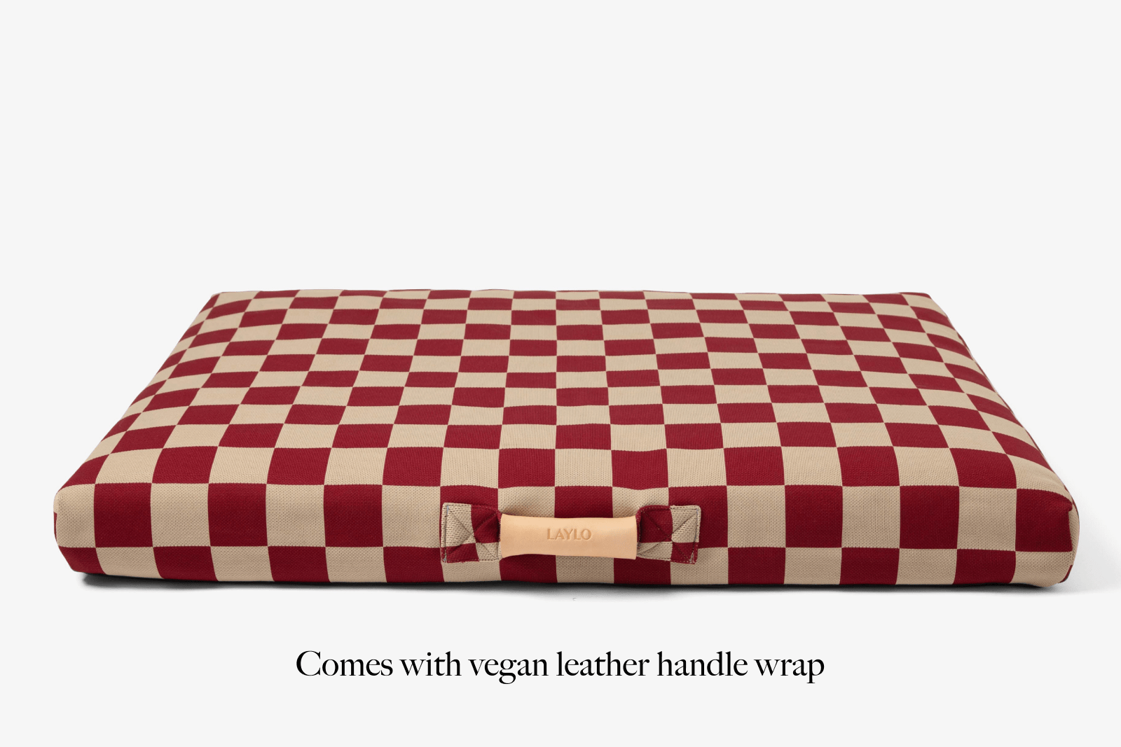 Eco-friendly, Designer Dog Bed with Red Checker Washable Cover