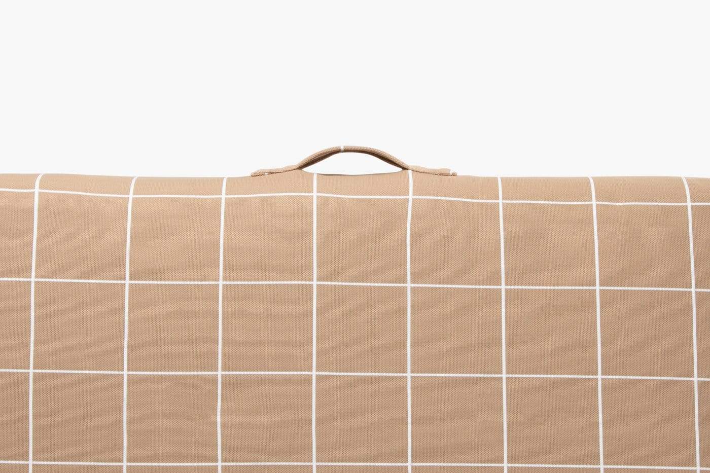Tan Grid | Designer Dog Bed – Orthopedic, Washable & Removable Cover