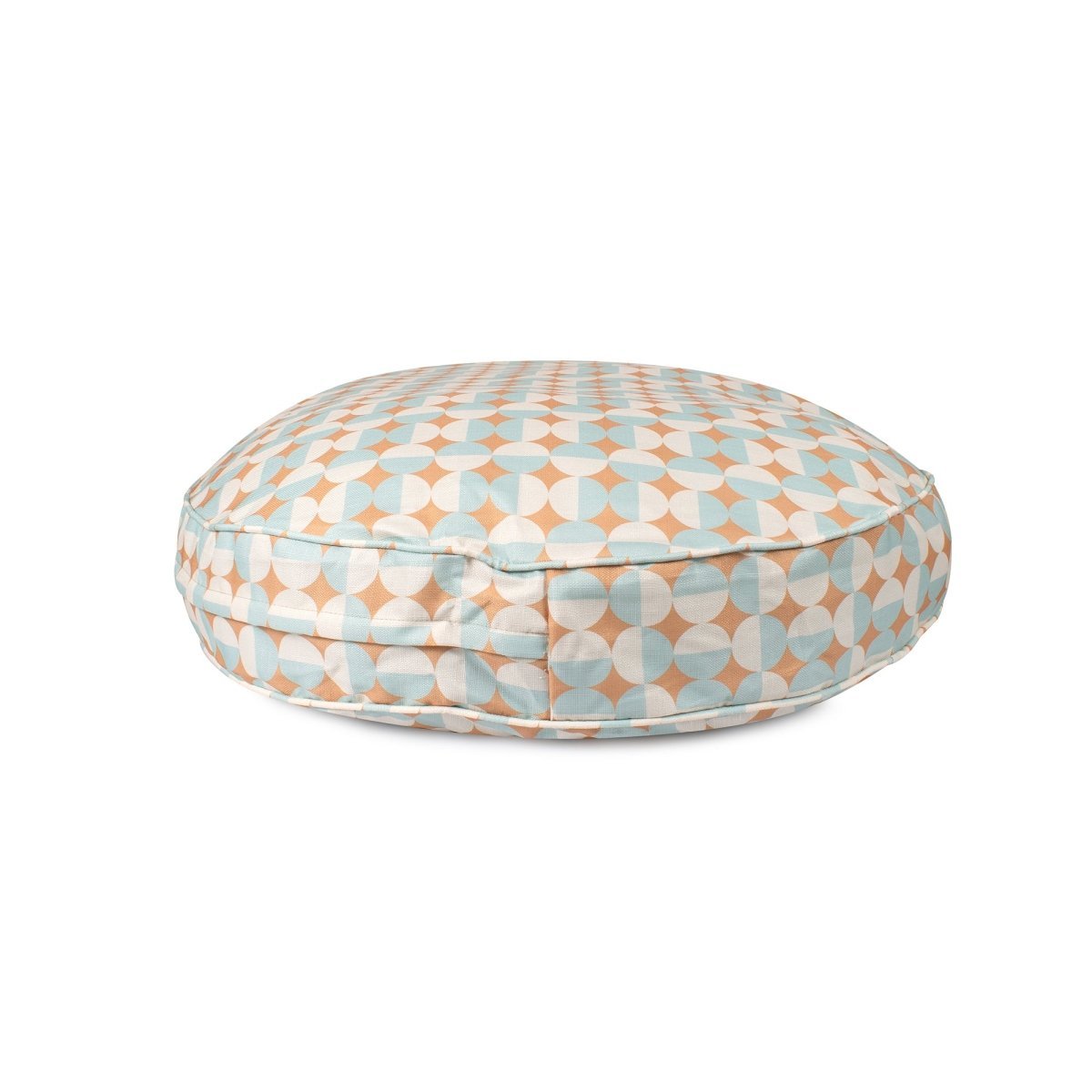 Oval lounger dog bed with natural cotton canvas removable cover