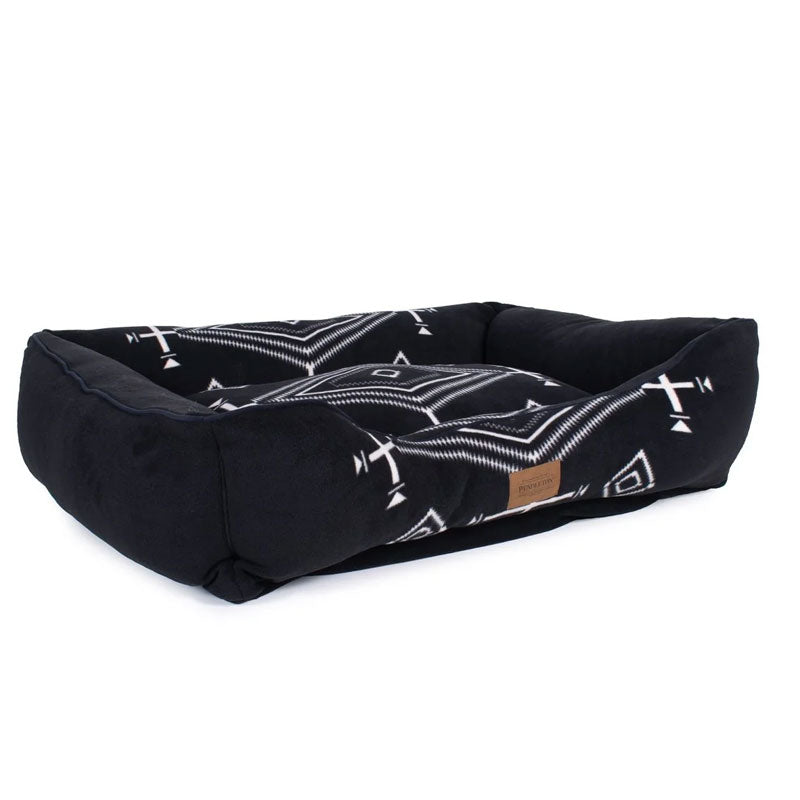 Pendleton bolster dog bed in black