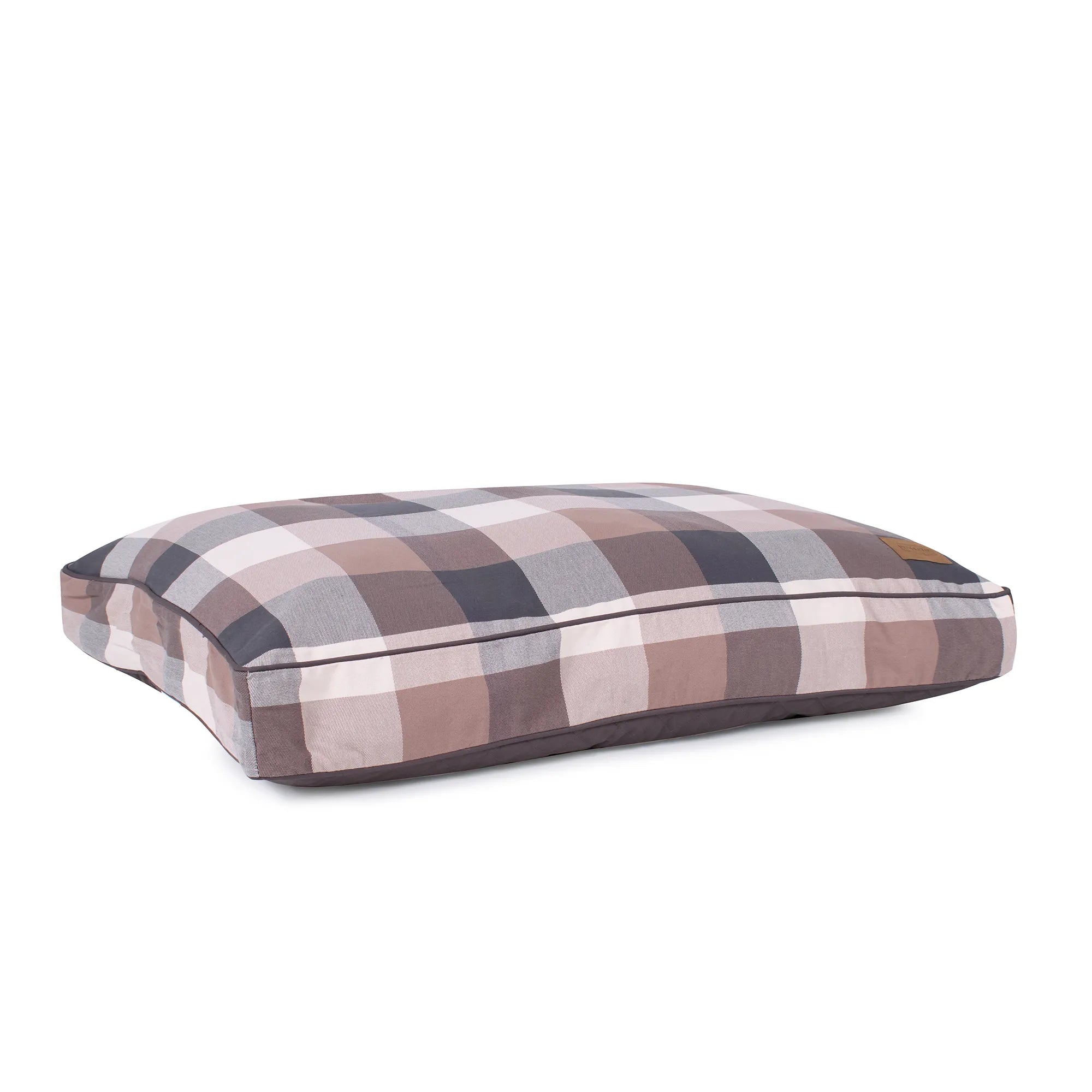 Large size pendleton dog bed in plaid cover