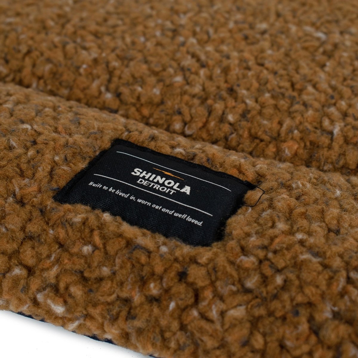 Shinola Brand Stripe Comfort Cushion, Removable Berber Cover, Luxury Crate Mat