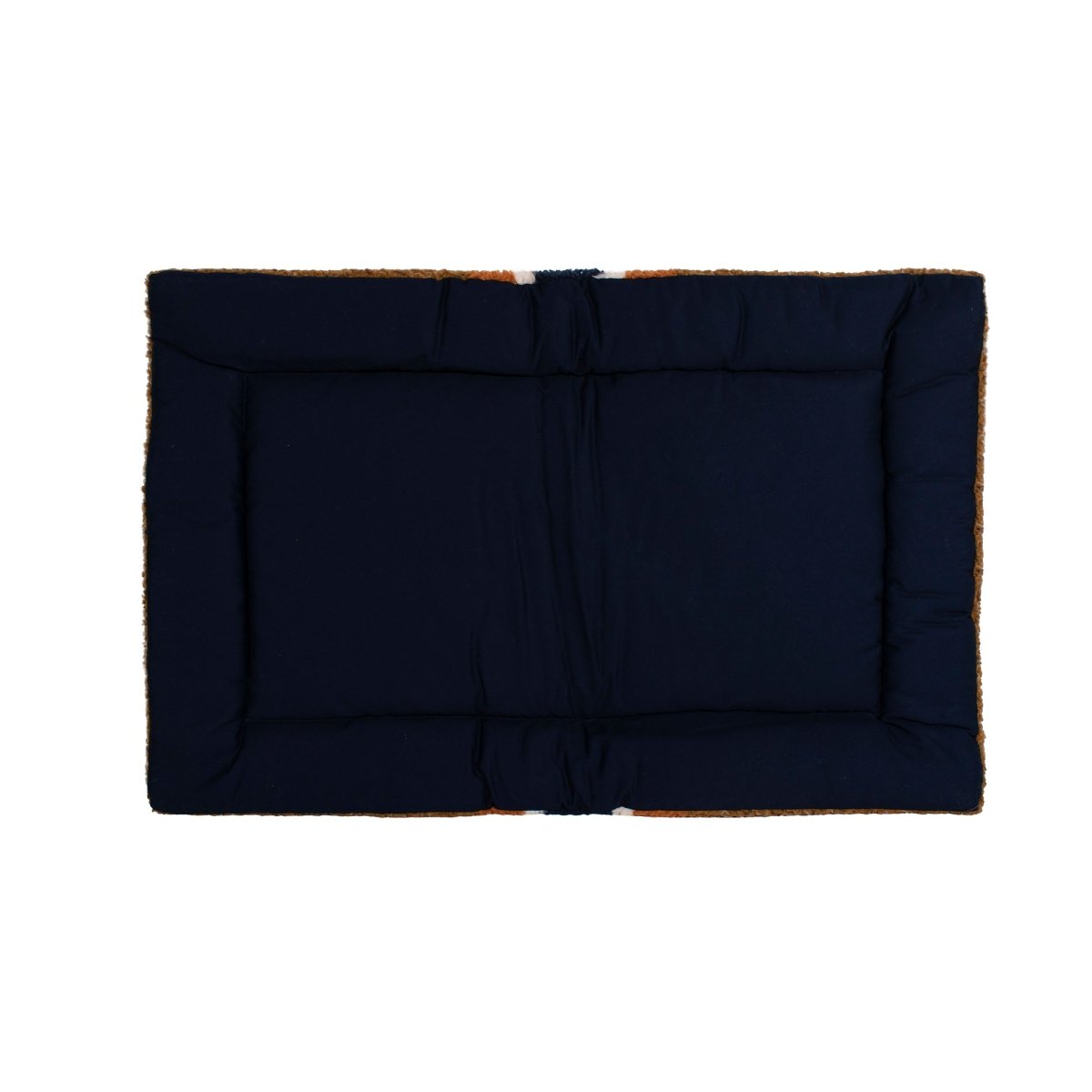 Shinola Brand Stripe Comfort Cushion, Removable Berber Cover, Luxury Crate Mat