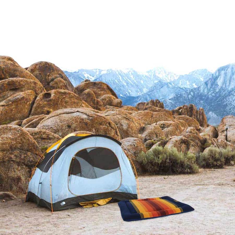 Pendleton comfort crate cushion doubles as a camping essential for your dog